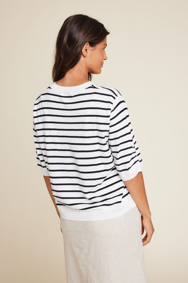 Line Of Oslo Ariel Knitted Top Knitwear Stripe 100