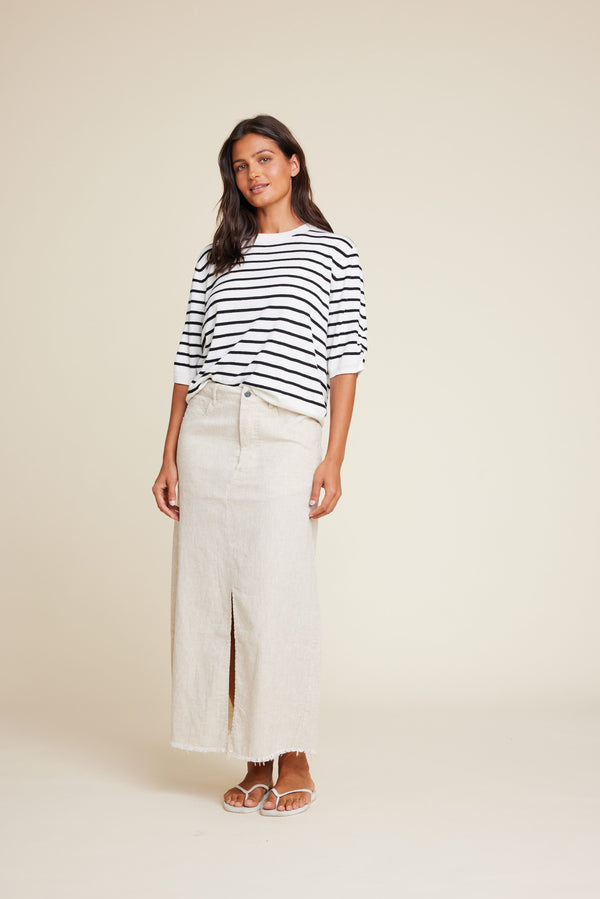 Line Of Oslo Ariel Knitted Top Knitwear Stripe 100