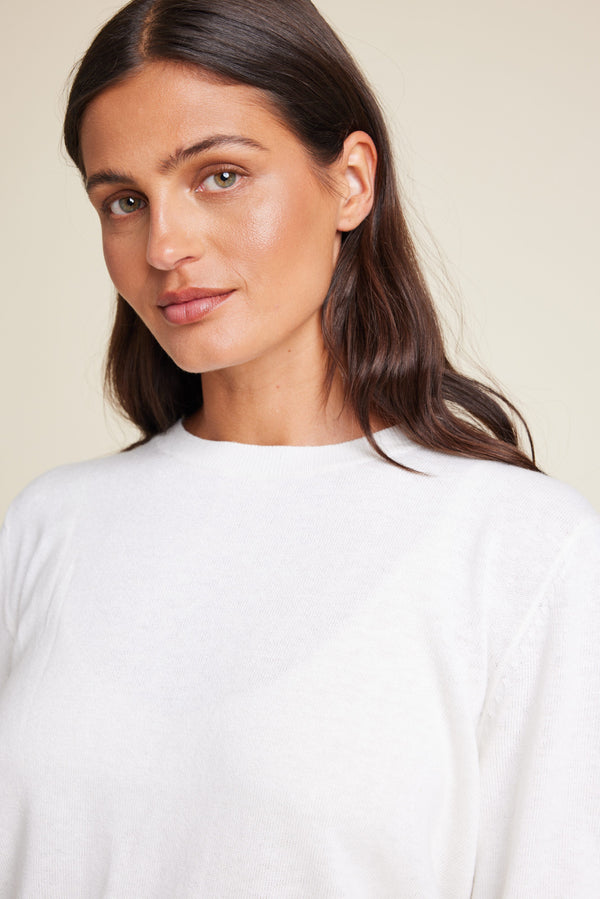 Line Of Oslo Ariel Knitted Top Knitwear Creme 091