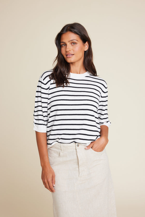 Line Of Oslo Ariel Knitted Top Knitwear Stripe 100