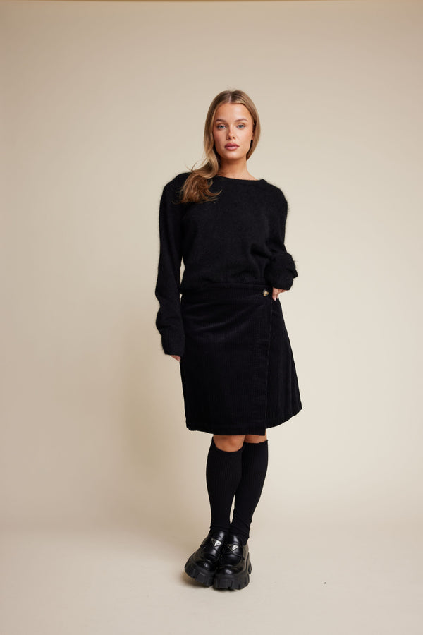 Line Of Oslo Belle Cord Skirt Skirt Black 097