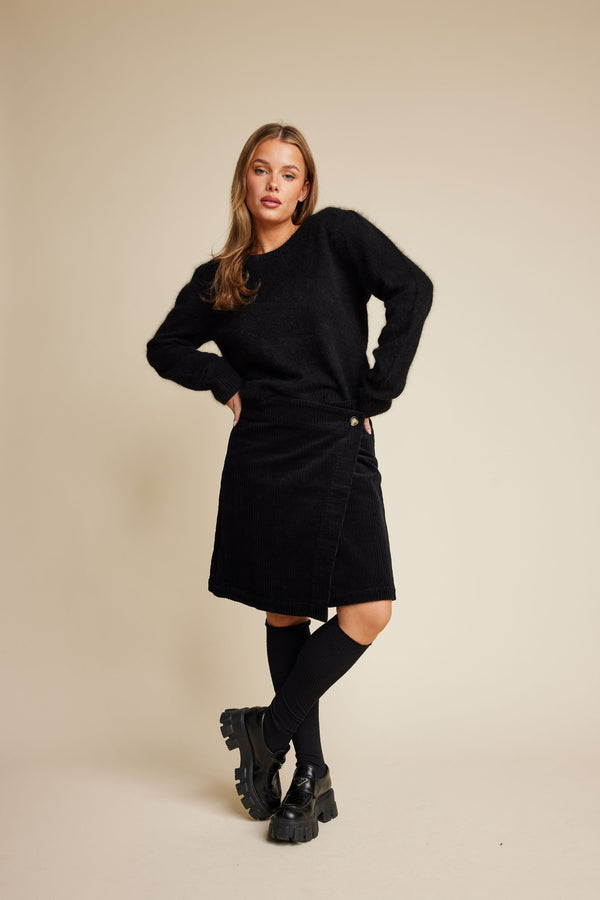 Line Of Oslo Belle Cord Skirt Skirt Black 097