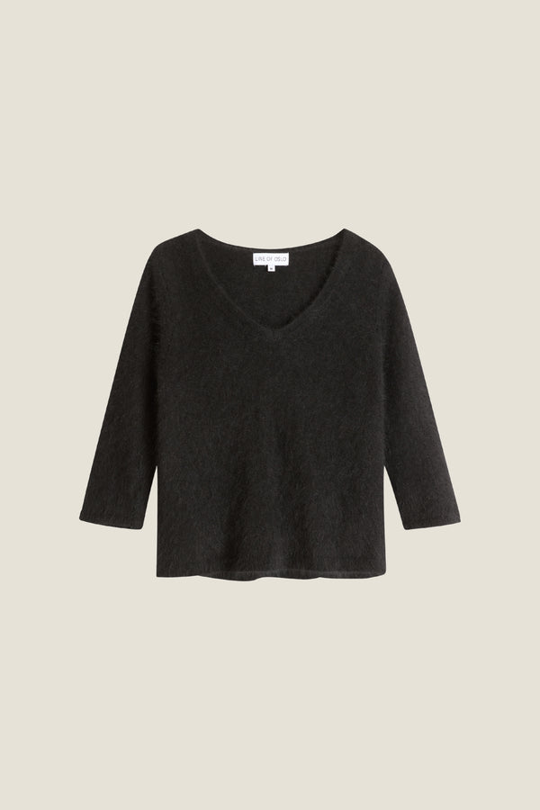 Line Of Oslo Bergman Solid Sweater Knitwear Black 097