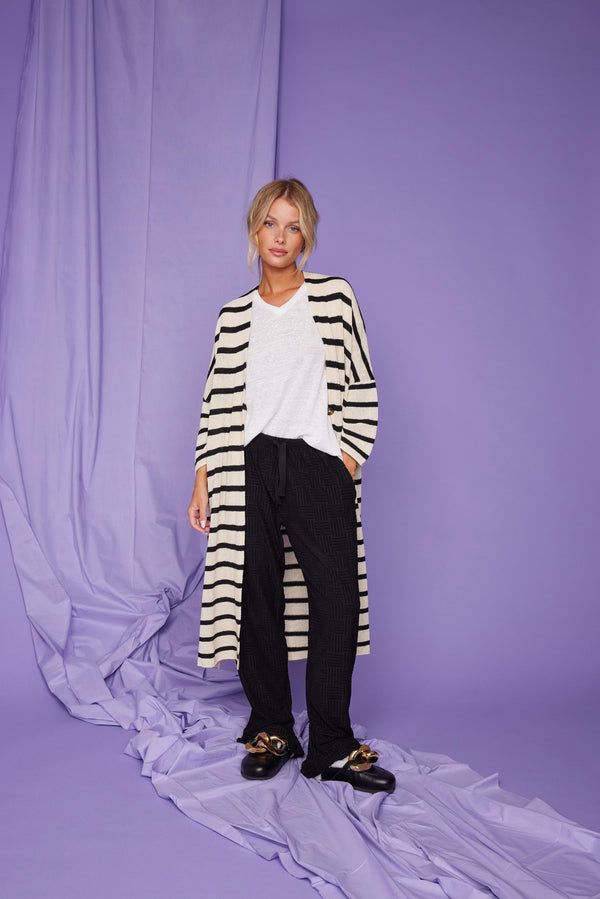 Line Of Oslo Bessie Cardigan Cardigan Stripe 100