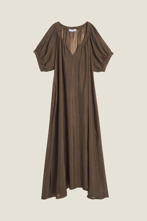 Line Of Oslo Britt Viscose Dress Dress Brown 063