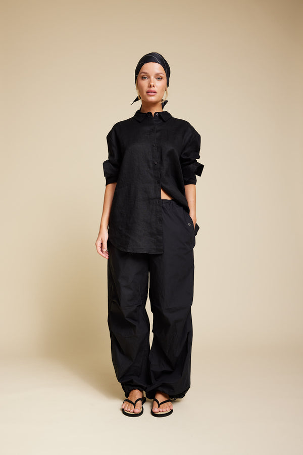 Line Of Oslo Buster Solid Trousers Trouser Black 097