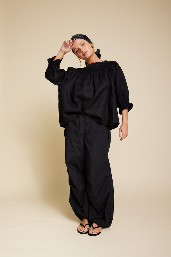 Line Of Oslo Buster Solid Trousers Trouser Black 097