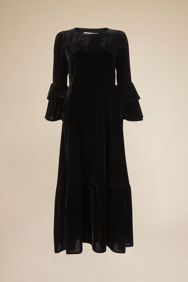 Line Of Oslo Daughter Velvet Dress Dress Black 097