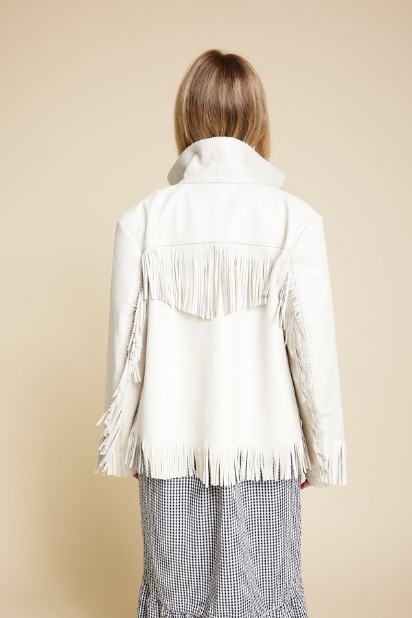 Line Of Oslo Davy Leather Jacket Leather jacket White 001