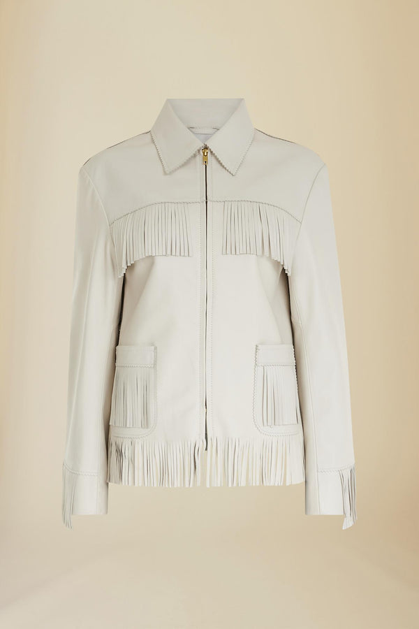 Line Of Oslo Davy Leather Jacket Leather jacket White 001