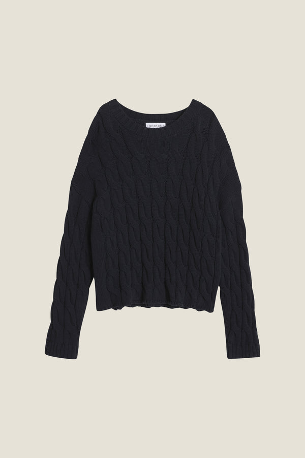 Line Of Oslo Emma Knitted Sweater Knitwear Blue 066