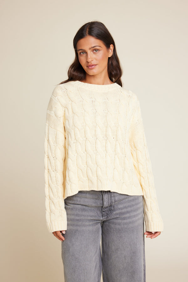 Line Of Oslo Emma Knitted Sweater Knitwear Yellow 060