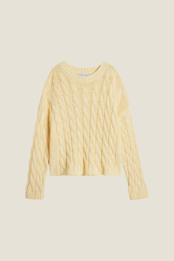 Line Of Oslo Emma Knitted Sweater Knitwear Yellow 060