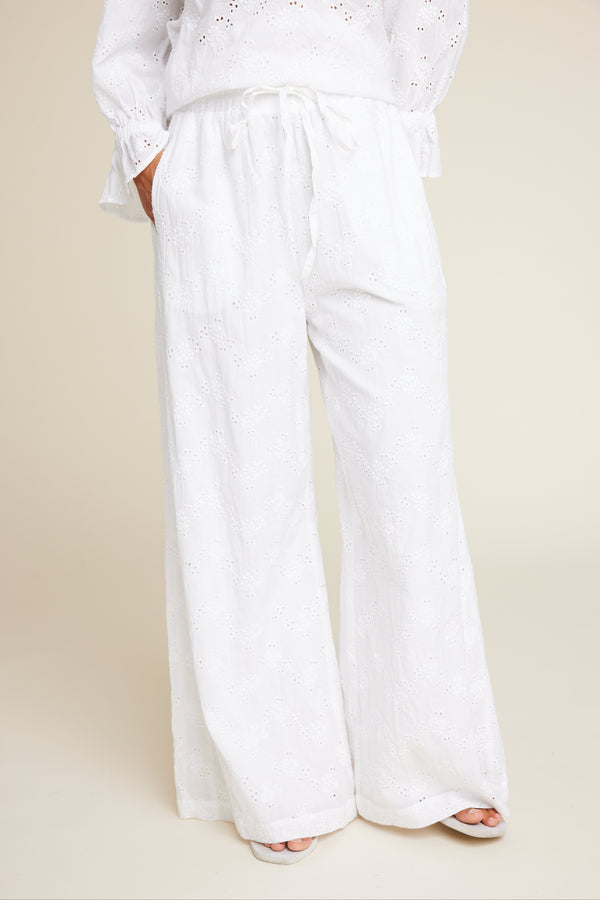 Line Of Oslo Fawcett Lace Trousers Trouser White 001