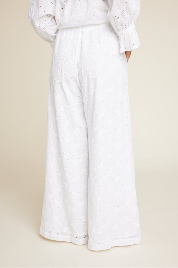 Line Of Oslo Fawcett Lace Trousers Trouser White 001