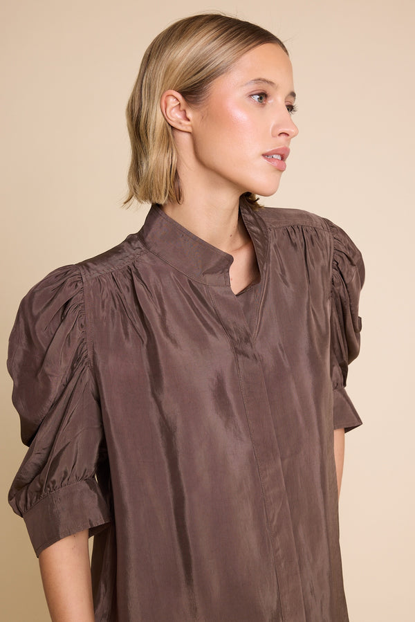 Line Of Oslo Fiona Viscose Blouse Blouse Brown 063