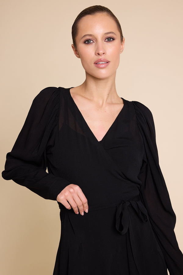 Line Of Oslo Harriet Viscose Dress Dress Black 097