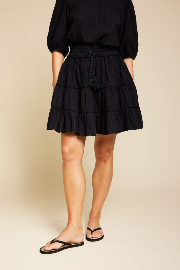 Line Of Oslo Hutton Solid Skirt Skirts Black 097