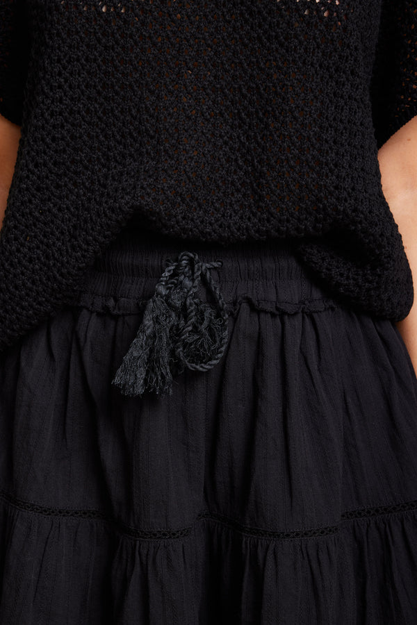 Line Of Oslo Hutton Solid Skirt Skirts Black 097