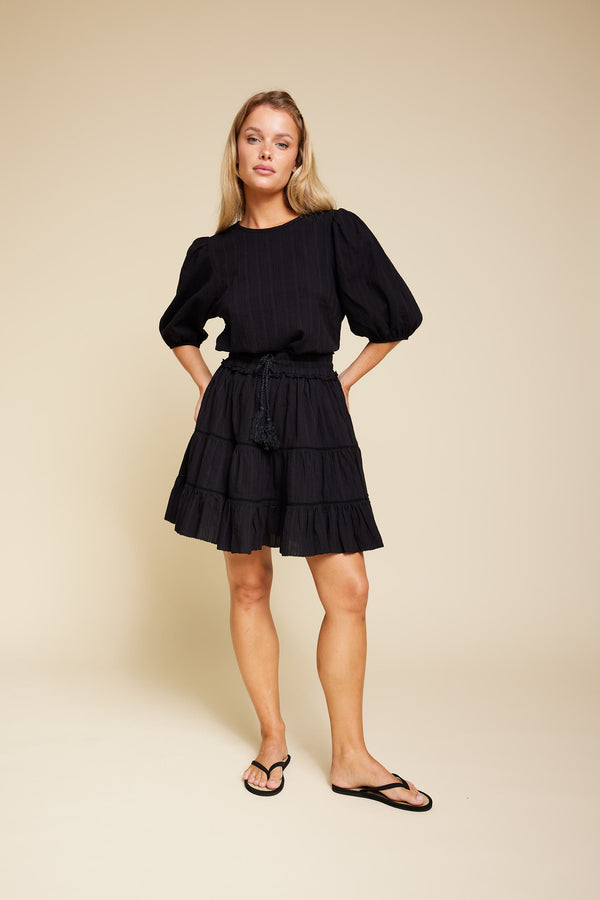 Line Of Oslo Hutton Solid Skirt Skirts Black 097