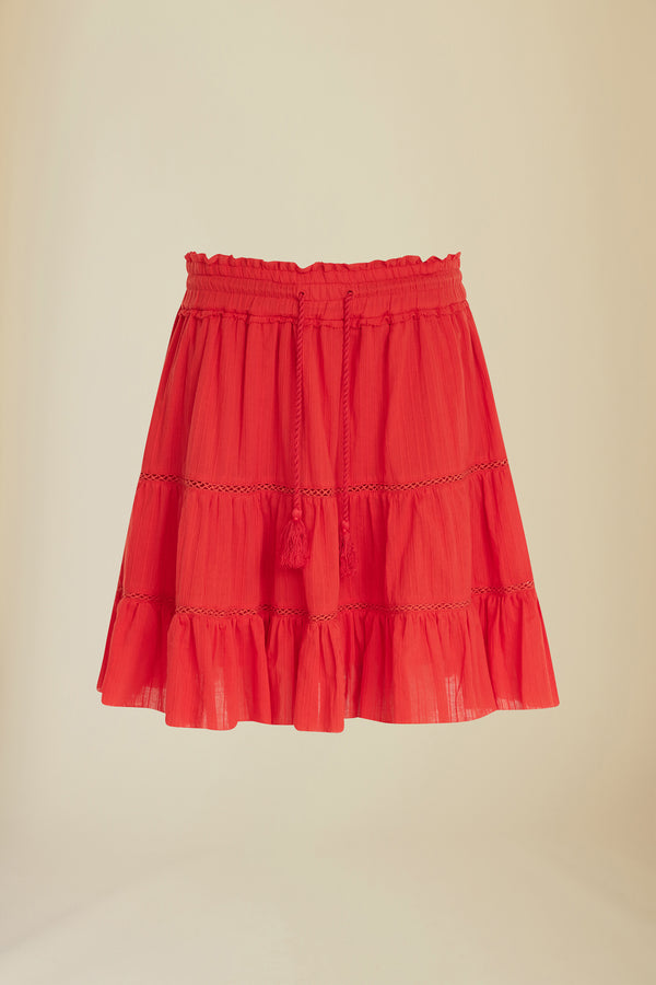 Line Of Oslo Hutton Solid Skirt Skirts Red 009