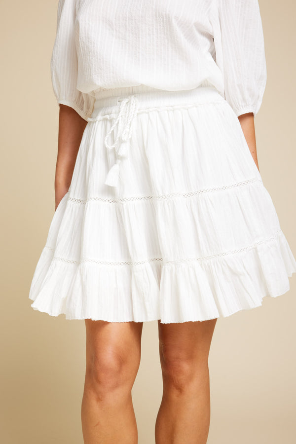 Line Of Oslo Hutton Solid Skirt Skirts White 001