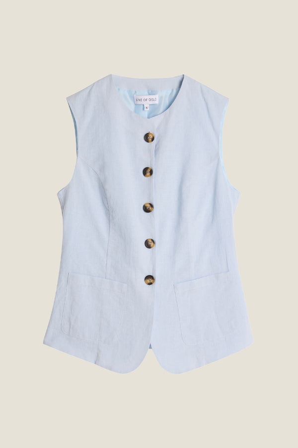 Line Of Oslo Julianne Vest Vest Light Blue 003