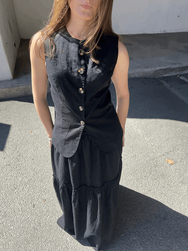 Line Of Oslo Julianne Vest Vest Black 097