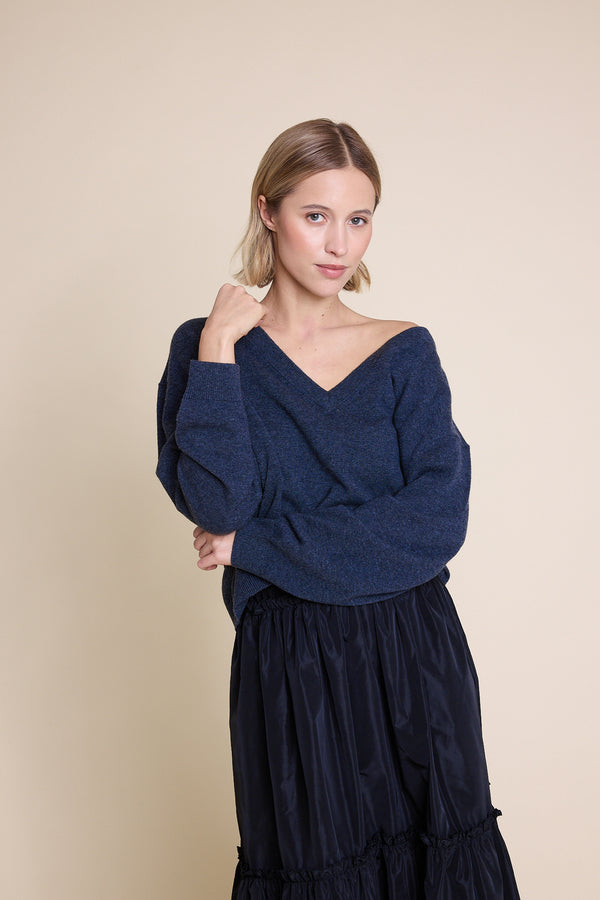 Line Of Oslo Kamilla Knitted Sweater Knitted sweater Blue 066