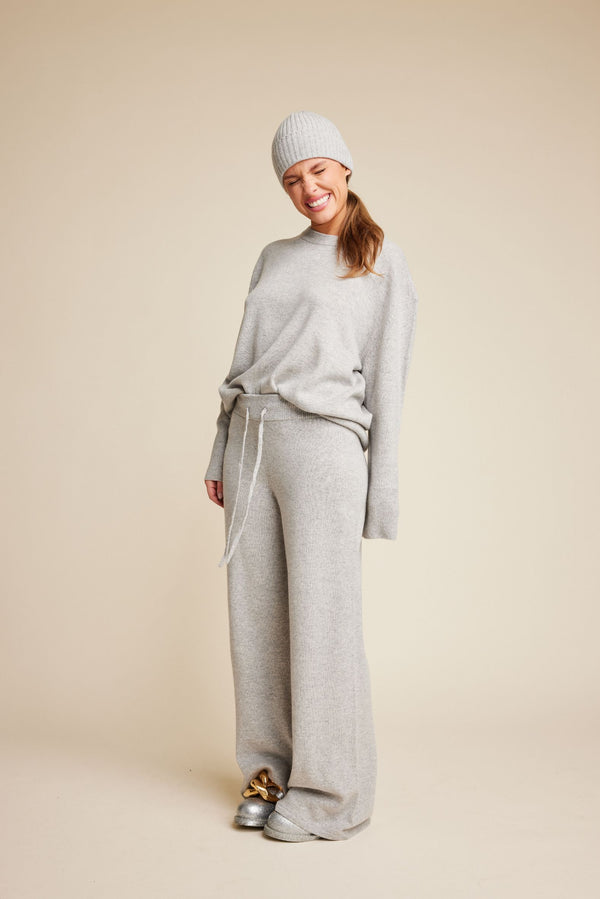 Line Of Oslo Katy Round 24 Knitted Sweater Knitted sweater Grey Melange 006