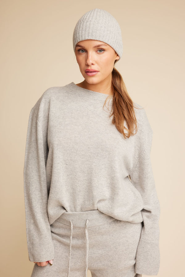 Line Of Oslo Katy Round 24 Knitted Sweater Knitted sweater Grey Melange 006