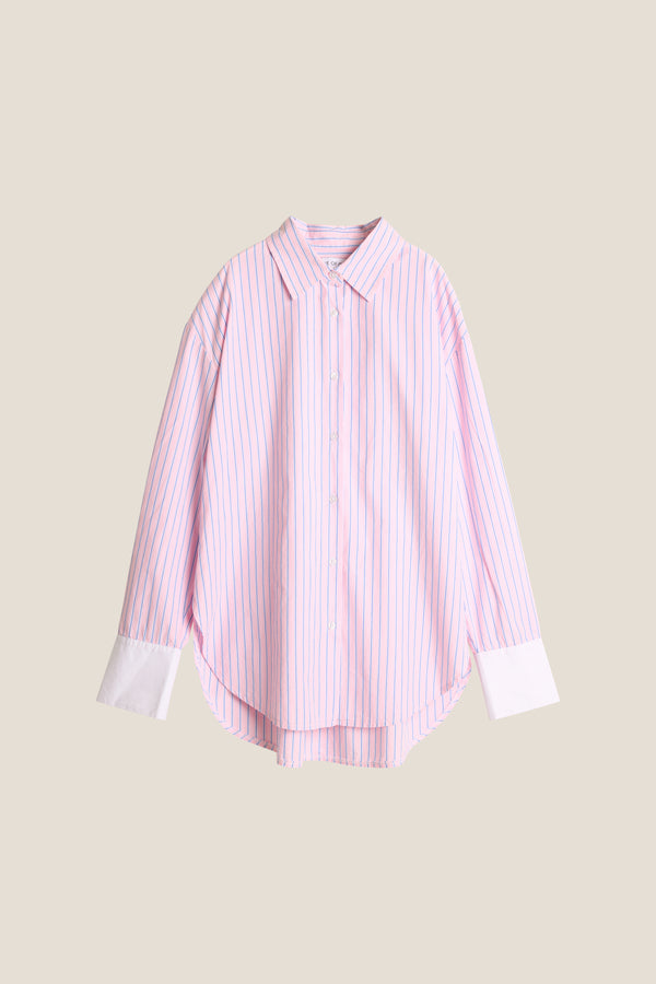 Line Of Oslo Krista Stripe Shirt Blouse Stripe: Light Pink