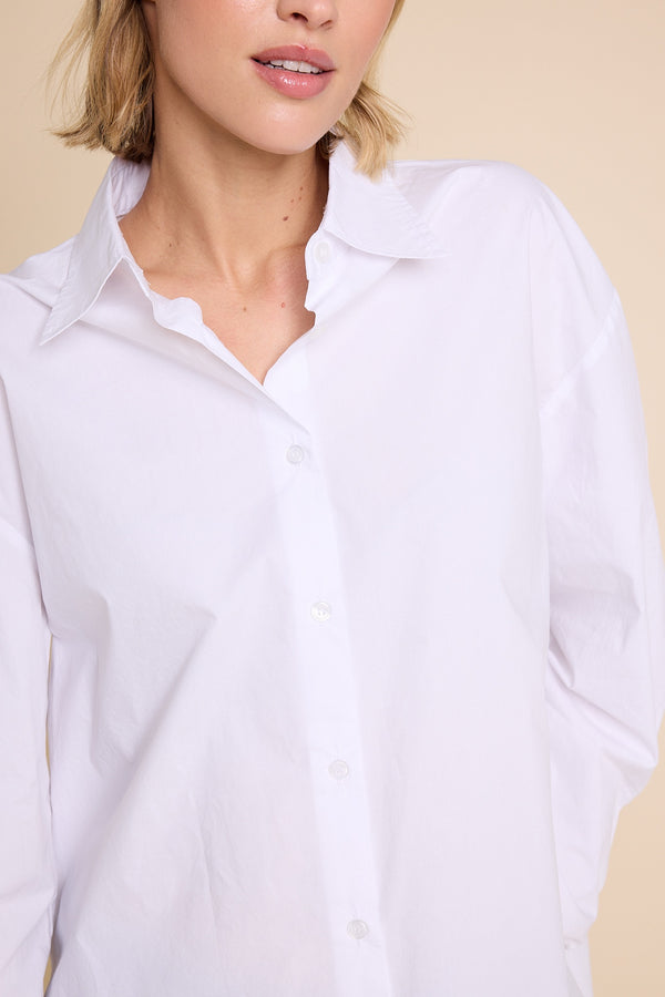 Line Of Oslo Krista Solid Shirt Blouse White 001