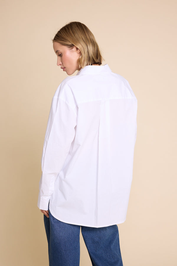 Line Of Oslo Krista Solid Shirt Blouse White 001