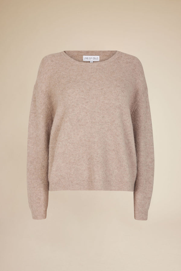 Line Of Oslo Luca Rib Knitted Sweater Knitted sweater Brown 063
