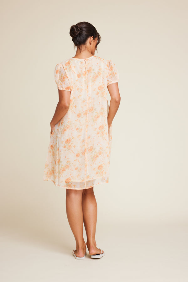 Line Of Oslo Luna Flower Dress Dress Orange 043