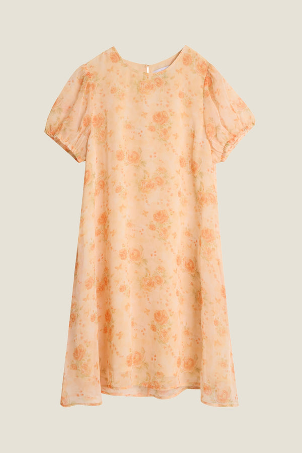 Line Of Oslo Luna Flower Dress Dress Orange 043