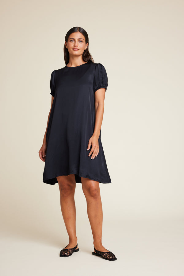 Line Of Oslo Luna Viscose Dress Dress Black 097