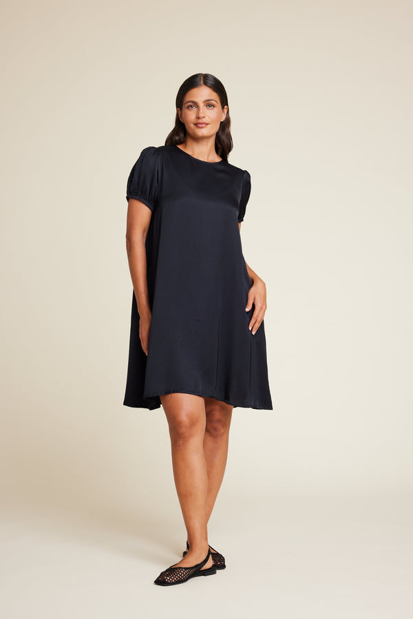 Line Of Oslo Luna Viscose Dress Dress Black 097