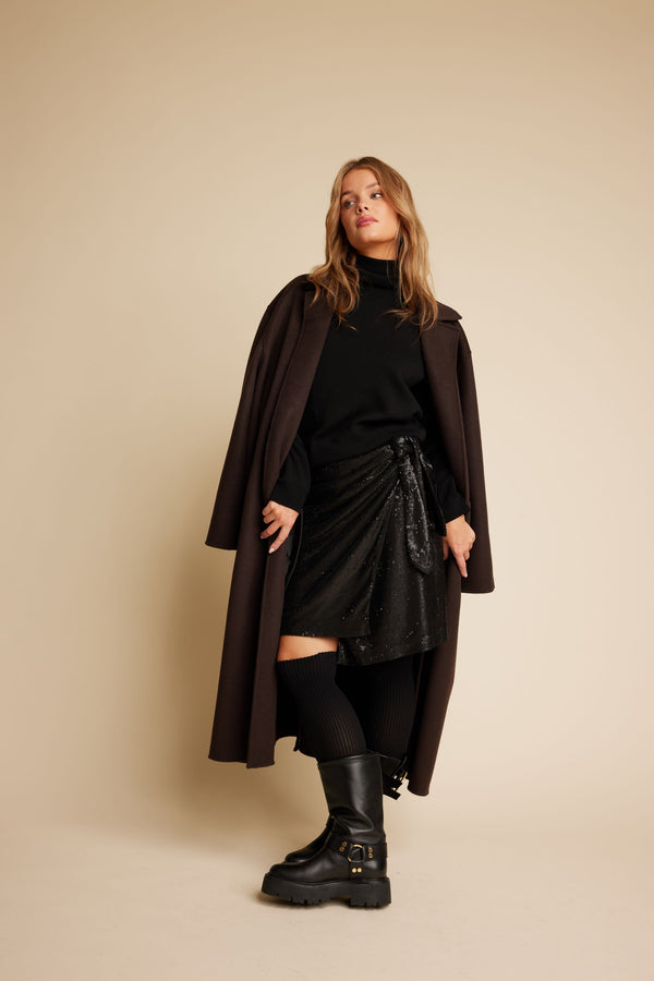 Line Of Oslo Maren Sequins Skirt Skirt Black 097