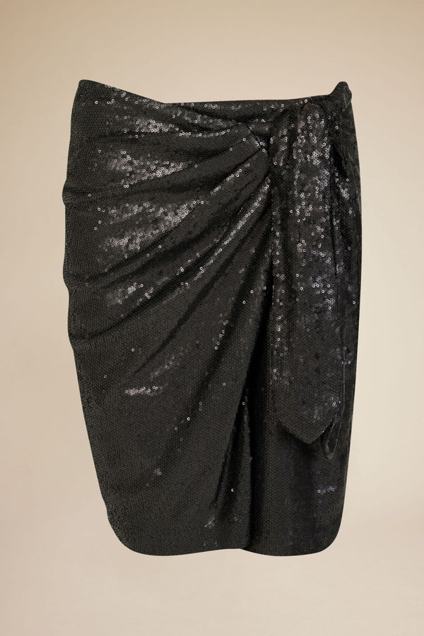 Line Of Oslo Maren Sequins Skirt Skirt Black 097