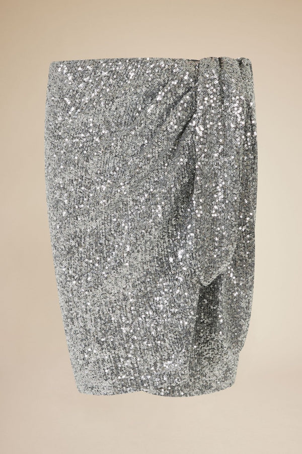 Line Of Oslo Maren Sequins Skirt Skirt Silver