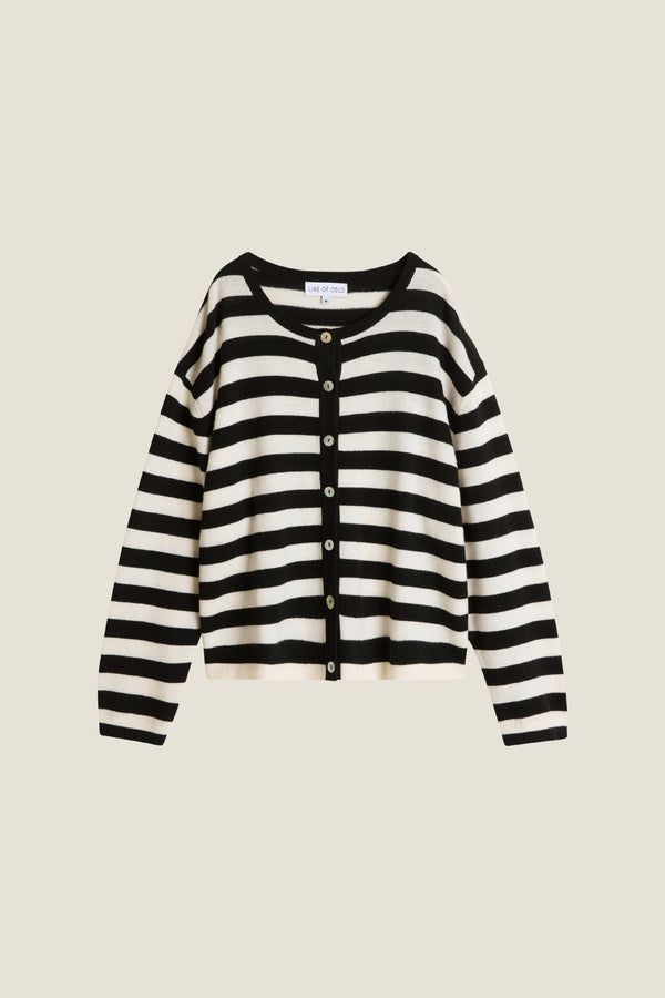 Line Of Oslo Meryl Cardigan Knitwear Stripe 100