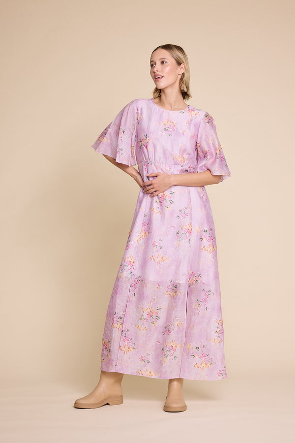 Line Of Oslo Miller 25 Print Dress Dress Pink 002