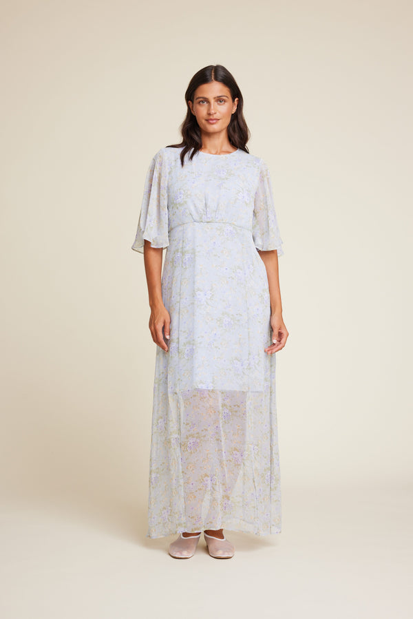 Line Of Oslo Miller Chiffon Dress Dress Light Blue 003