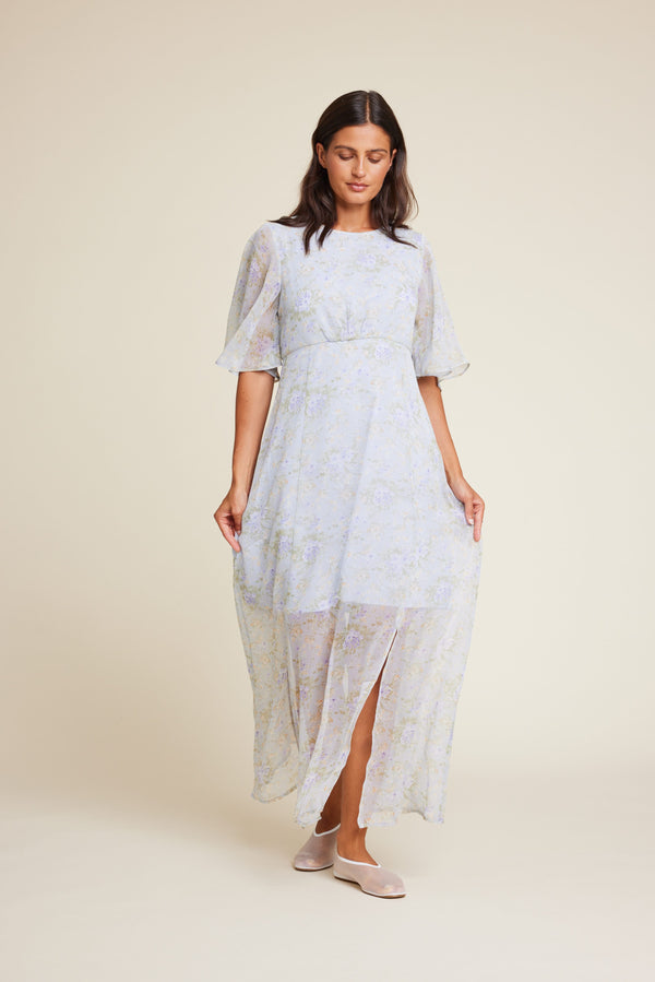 Line Of Oslo Miller Chiffon Dress Dress Light Blue 003