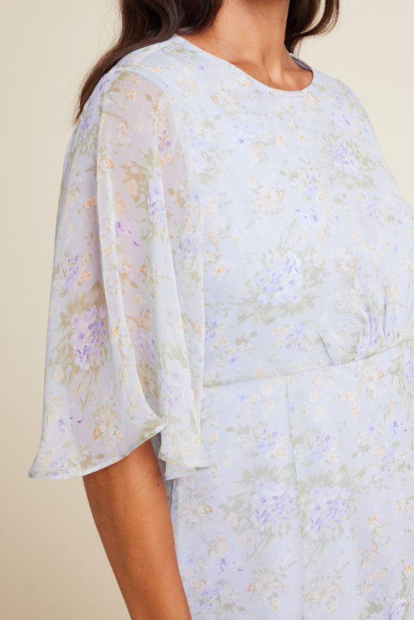 Line Of Oslo Miller Chiffon Dress Dress Light Blue 003