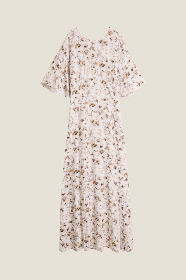 Line Of Oslo Miller Flower Dress Dress Brown 063