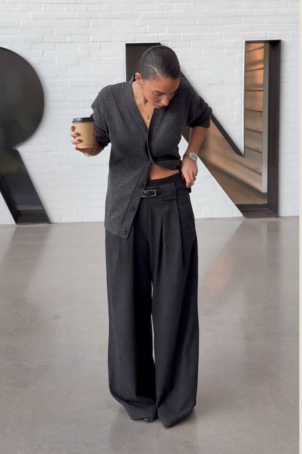 Line Of Oslo Mister Wool Trousers Trouser Antracite 004