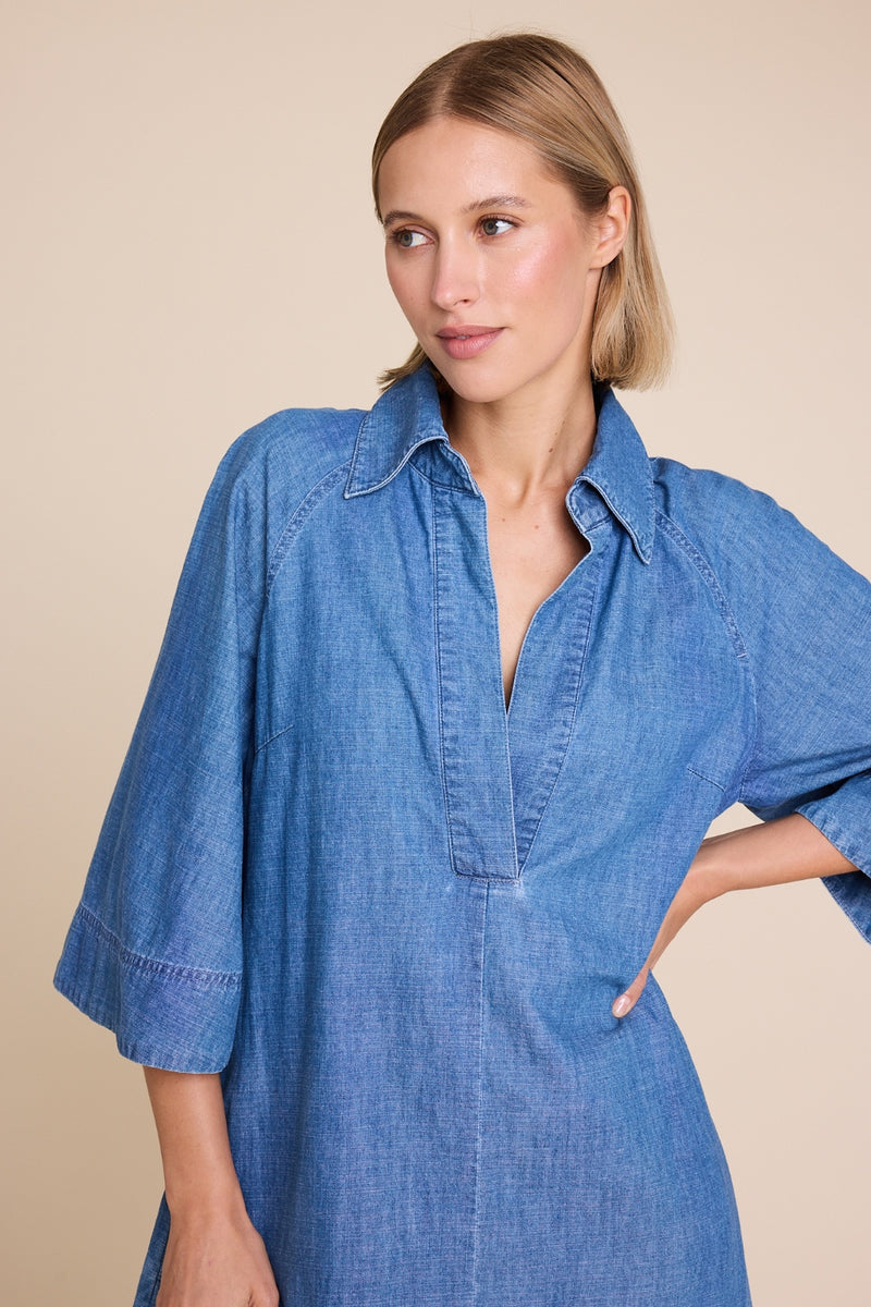Line of Oslo Momo Denim Dress Dark Denim / S
